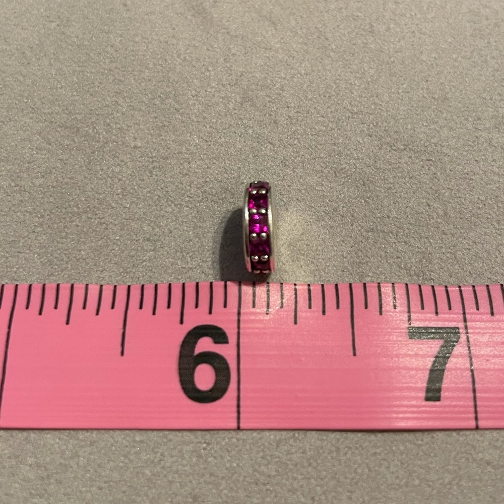 Pandora bracelet charm pink stones